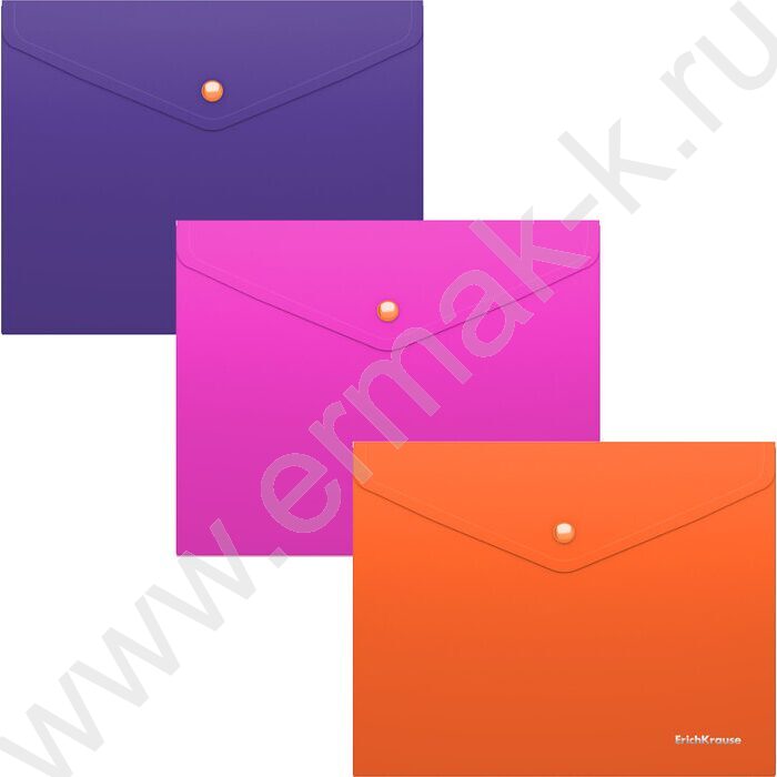 Папка-конверт на кнопке А5+ Soft Caribbean Sunset /ассорти | Фото 1