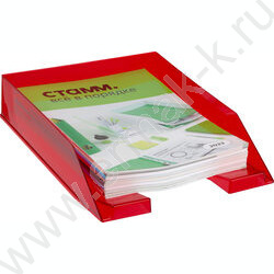 Лоток горизонтальный Фаворит /тонированный красный,255мм/ | Фото 5