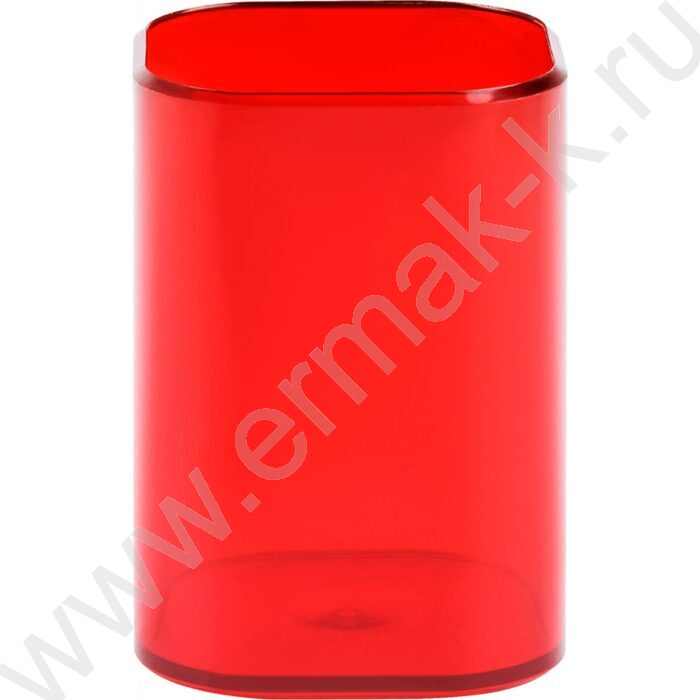 Стакан офисный квадратный "Фаворит" /тонированный красный | Фото 2