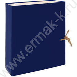 Короб архивный 120мм б/вин  2 завязки складной /синий | Фото 1