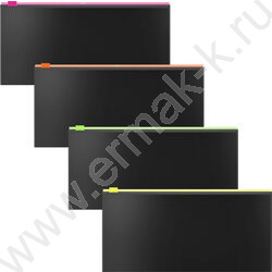 Папка-конверт на молнии Travel Zip "Matt Accent" /черный /цвет молнии - ассорти | Фото 1