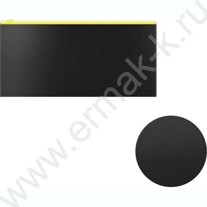 Папка-конверт на молнии Travel Zip "Matt Accent" /черный /цвет молнии - ассорти | Фото 2