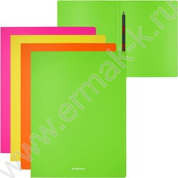Папка с бок.пруж.скоросшивателем Matt Neon /ассорти | Фото 1