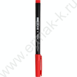 Маркер перм. /красный/ 1мм круг Slender   | Фото 3