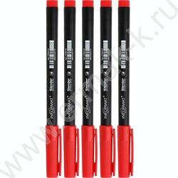 Маркер перм. /красный/ 1мм круг Slender   | Фото 5