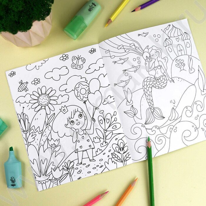 Раскраска 165*205 Для девочек.Принцессы | Фото 3