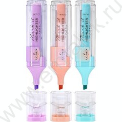 Текстовыделитель /набор  3цв - пастель/ 1-5мм косой "Mark it PASTEL" | Фото 2