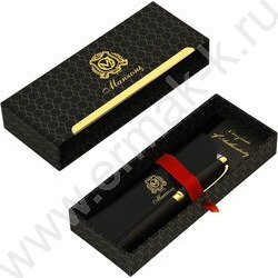 Роллер  Piza /цвет чернил синий /корпус металл /темно-коричневый с золотом | Фото 5