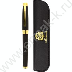 Роллер  Piza /цвет чернил синий /корпус металл /темно-коричневый с золотом | Фото 6