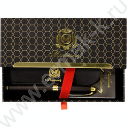 Роллер  Piza /цвет чернил синий /корпус металл /темно-коричневый с золотом | Фото 8