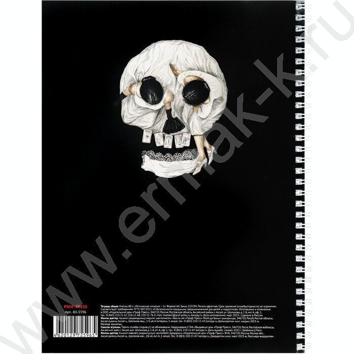 Тетрадь  80л А4 клетка/спираль "Оптическая иллюзия-1" | Фото 3