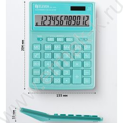 Калькулятор ELEVEN SDC-444X-GN /двойное питание/ бирюзовый, 12 разряд | Фото 4