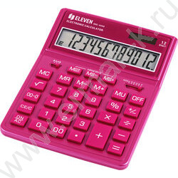 Калькулятор ELEVEN SDC-444X-PK /двойное питание/ розовый, 12 разряд | Фото 1