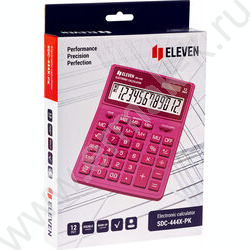 Калькулятор ELEVEN SDC-444X-PK /двойное питание/ розовый, 12 разряд | Фото 9