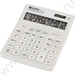 Калькулятор ELEVEN SDC-444X-WH /двойное питание/ белый, 12 разряд | Фото 1