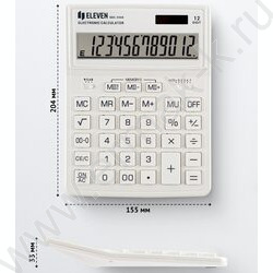 Калькулятор ELEVEN SDC-444X-WH /двойное питание/ белый, 12 разряд | Фото 4