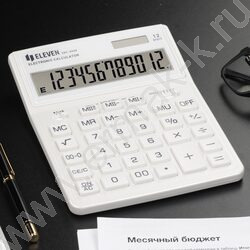 Калькулятор ELEVEN SDC-444X-WH /двойное питание/ белый, 12 разряд | Фото 8