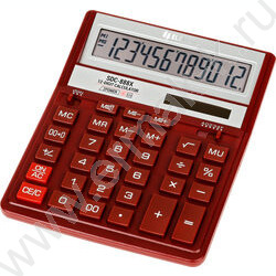 Калькулятор ELEVEN SDC-888X-RD /двойное питание/ красный, 12 разряд | Фото 1