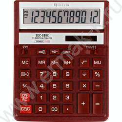 Калькулятор ELEVEN SDC-888X-RD /двойное питание/ красный, 12 разряд | Фото 2