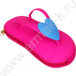 Пенал мягкий силикон 1молния 190*80*43мм /в форме сланца /ассорти | Фото 2