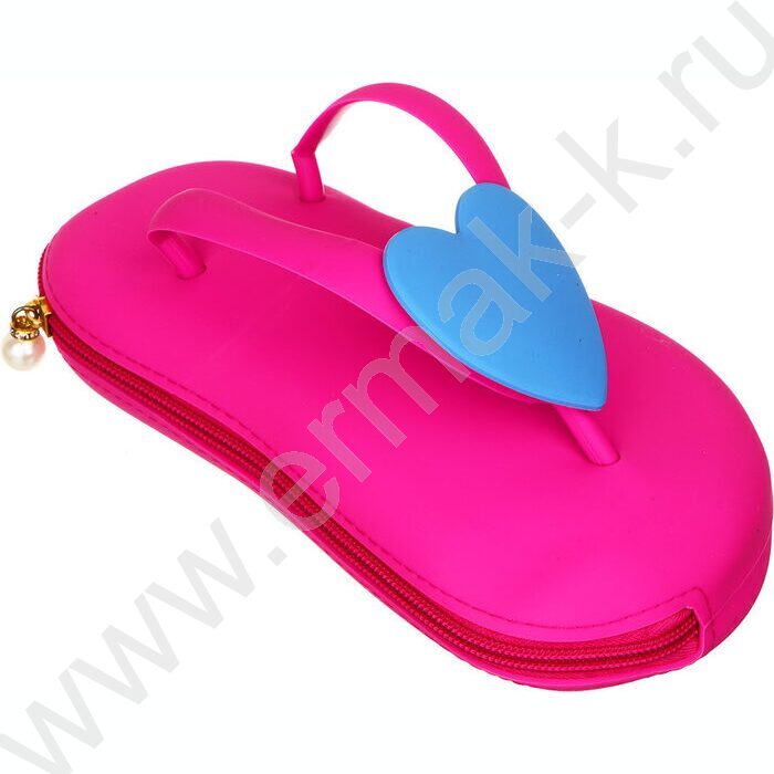 Пенал мягкий силикон 1молния 190*80*43мм /в форме сланца /ассорти | Фото 2