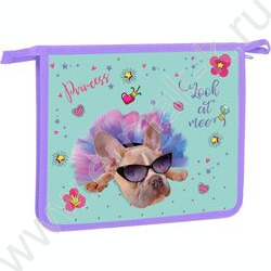 Папка д/тетрадей А5 пластик молния 1 отд "Модница" | Фото 2