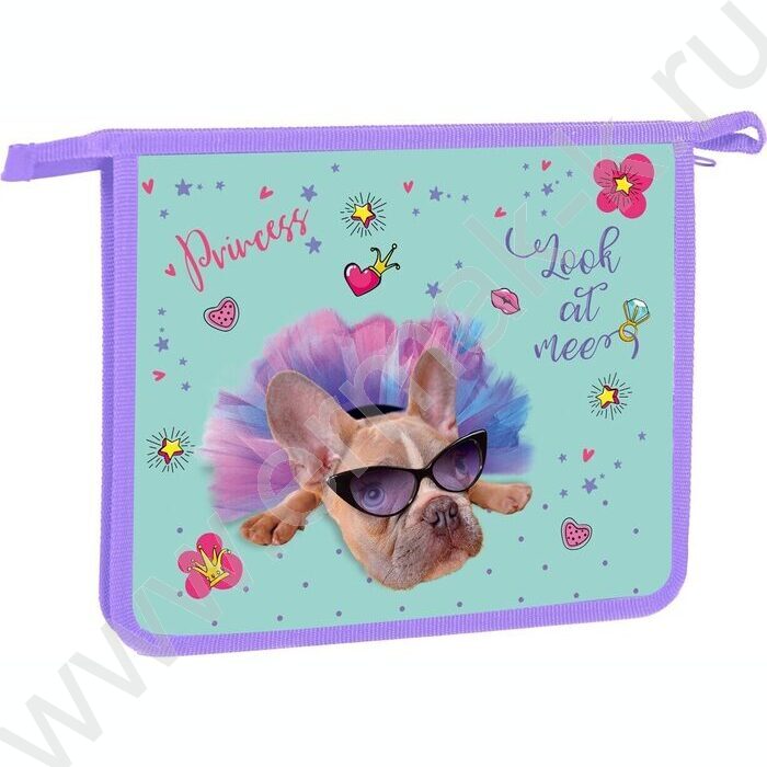 Папка д/тетрадей А5 пластик молния 1 отд "Модница" | Фото 2