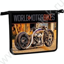 Папка д/тетрадей А5 пластик молния 1 отд "CustomBike" | Фото 2