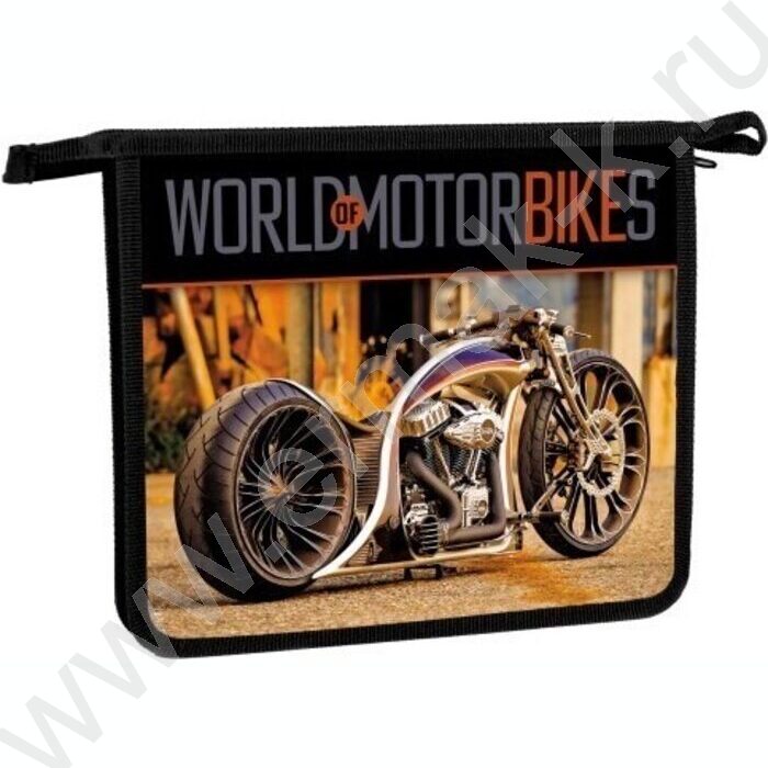 Папка д/тетрадей А5 пластик молния 1 отд "CustomBike" | Фото 2