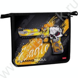 Папка д/тетрадей А5 пластик молния 1 отд "Gun" | Фото 1