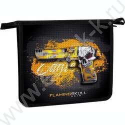 Папка д/тетрадей А5 пластик молния 1 отд "Gun" | Фото 2