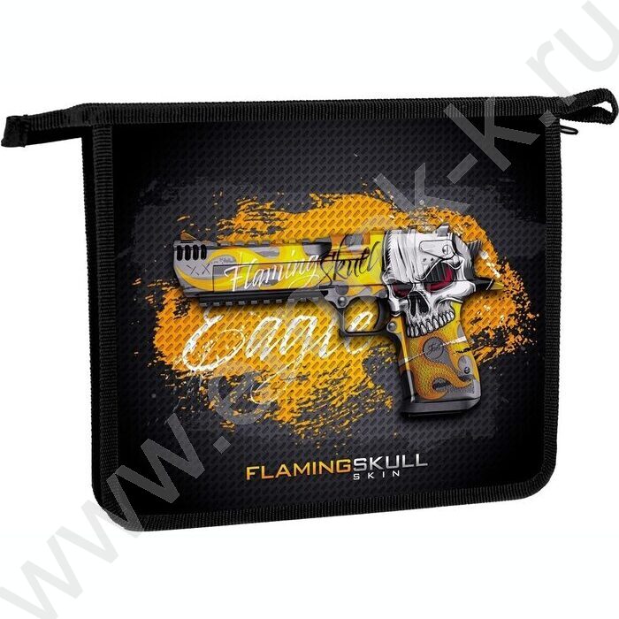 Папка д/тетрадей А5 пластик молния 1 отд "Gun" | Фото 2