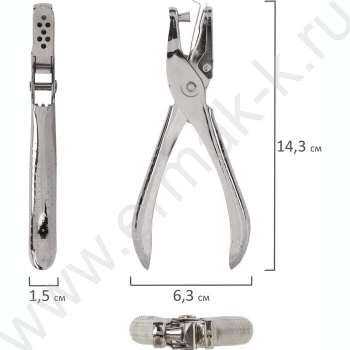 Дырокол   6л метал /1отверстие/ серебро "HL-1" | Фото 4