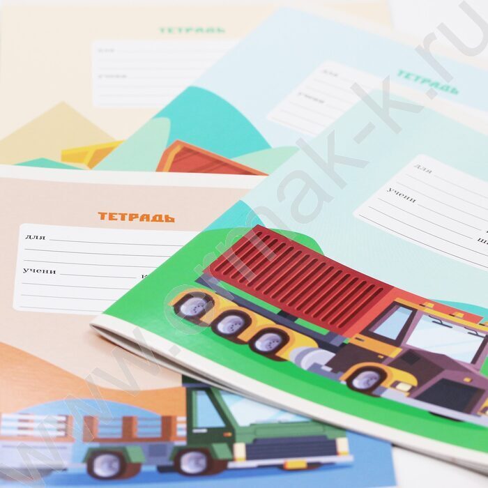 Тетрадь  12л линейка "Грузовики" 5видов | Фото 5