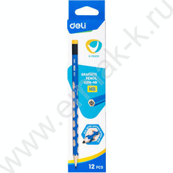 Карандаш ч/гр с ластиком HB "U-Touch" трехгранный /с засечками | Фото 2