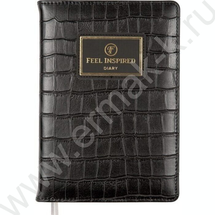 Ежедневник н/дат A5 136л "Grande" черный /тв.обл. иск.кожа /2 ляссе | Фото 1