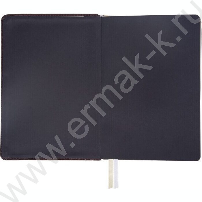 Ежедневник н/дат A5 136л "Grande" черный /тв.обл. иск.кожа /2 ляссе | Фото 2