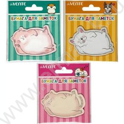 Бумага д/записей  70*50мм /20л, 80г/м², "Lying Animals" ассорти дизайнов, с липким краем | Фото 1