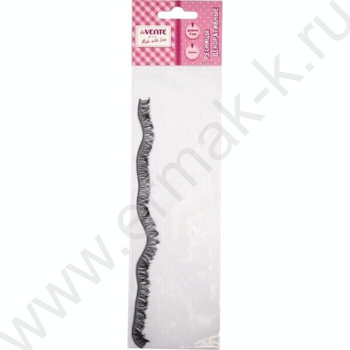 Реснички декоративные из синтетических волокон шириной 1см /длина тесьмы 20см /черные | Фото 1