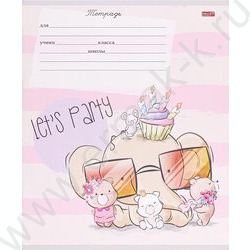 Тетрадь  12л клетка "Очарователные зверушки-2" 5видов | Фото 3