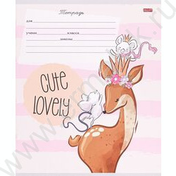 Тетрадь  12л клетка "Очарователные зверушки-2" 5видов | Фото 4