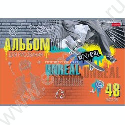 Альбом д/рисования 48л "Нереально смелый" /мат.ламин. 3D фольга/ ассорти | Фото 5