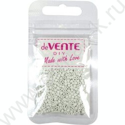 Бисер 2мм 10г /белый /круглый непрозрачный /стеклянный, матовый | Фото 1