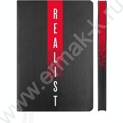 Ежедневник н/дат A5 160л "Note. Realist" черный /мяг.обл. иск.кожа /цветной срез /2 ляссе | Фото 1