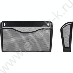 Лоток настенный сетчатый (метал) черный, А4, "Germanium" /комплект 3штуки | Фото 3