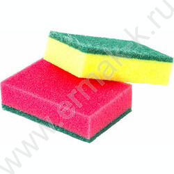 Губка для мытья посуды "MAXI" /2,7*9,6*6,4см   5шт/уп | Фото 4