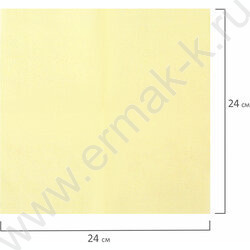 Салфетки 100шт 24*24см жёлтые (пастельный цвет) | Фото 5