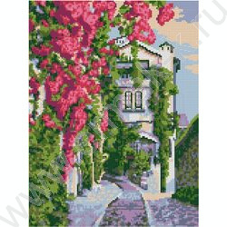 Мозаика алмазная 30*40см Итальянский дворик полное заполнение | Фото 1