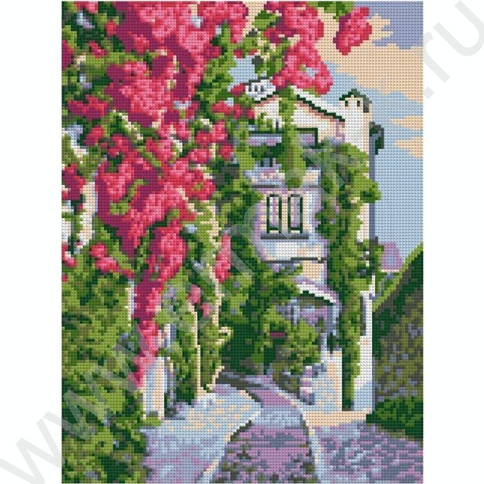 Мозаика алмазная 30*40см Итальянский дворик полное заполнение | Фото 1