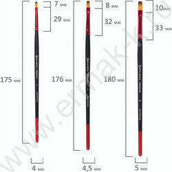 Кисть набор 10шт "PREMIUM" /синтетика, круглые №1,2,3,5,8, плоские №2,4,6,8,10 /европодвес | Фото 5